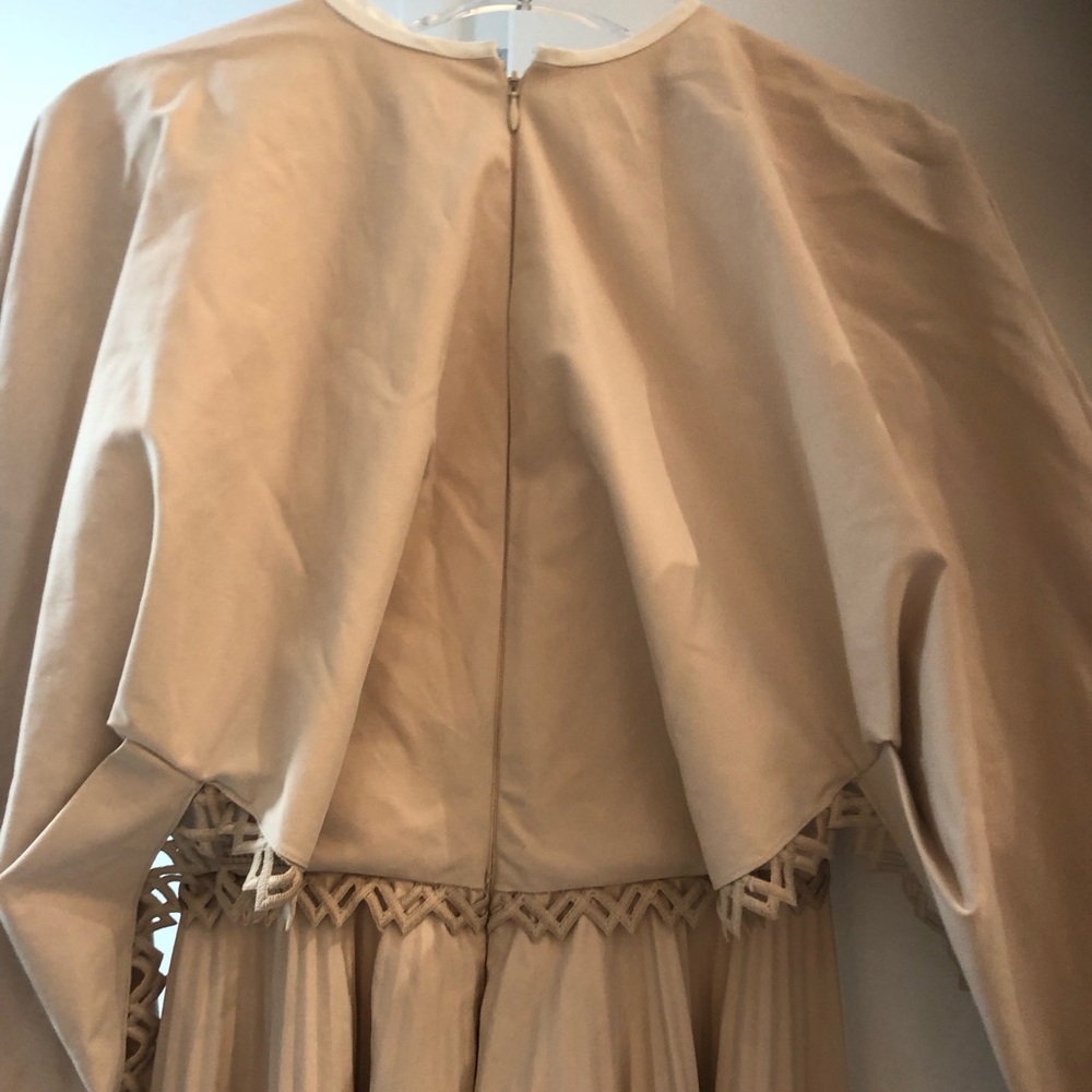 Bihbu Beige and White Women's Dress - Picture 3 of 3